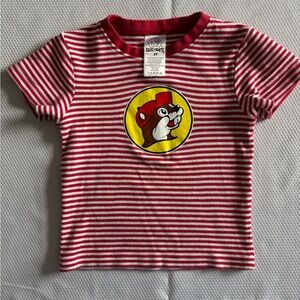 Buc-ee’s Striped Red Shirt 2T